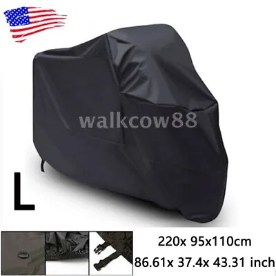 L Motorcycle Cover Bike Waterproof Outdoor Rain Dust Sun UV Scooter Protector • $19.90