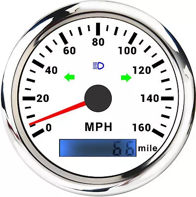 85MM Boat GPS Speedometer Gauge 0-160MPH With Turning Light For Marine Car • $54.80