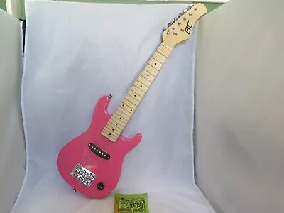 BC Mini Travel/Youth 3/4 Pink Electric 6-String Guitar W/New Strings Pack • $55