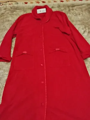 Dressing Gown Housecoat Red Burgundy 16-18 Marks Spencer New • £17