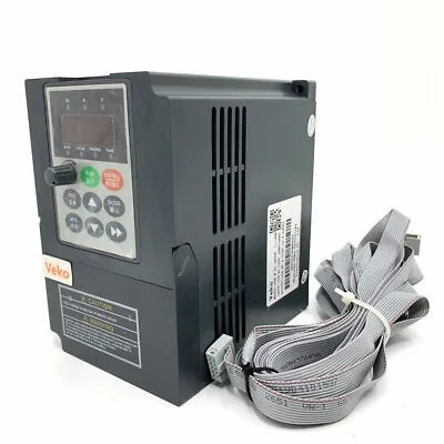 1-7.5HP Variable Frequency Drive VFD Inverter CNC Motor 0.75-5.5KW 220V +Cable • £129.59