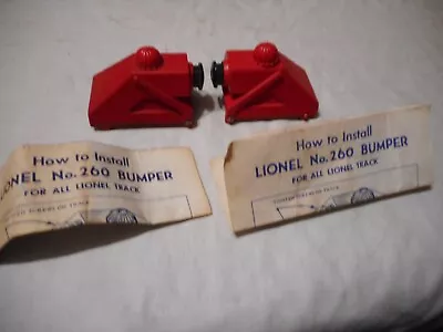 Lionel 260 Red Bumpers X 2 VG+ Original Cond W/How To Operate Sheets O Gauge • $20.50
