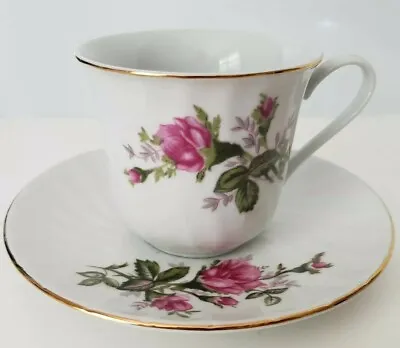 Vintage Regent China Rose Fine Bone China Tea Cup Gold Trim • $6.24