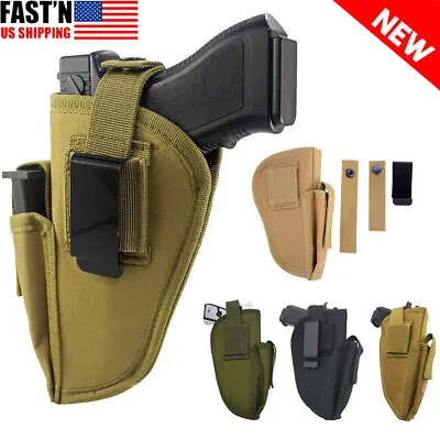 Tactical Molle Waist Pistol Holster Concealed Left/Right Hand Gun Holster Pouch • $8.99