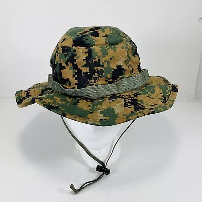 USMC Boonie Hat MARPAT Camo Woodland Marine Field Cover Size Medium Twill SEKRI* • $12.99