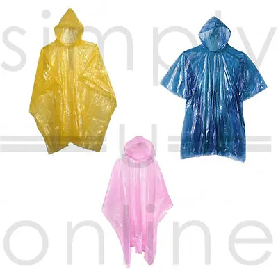 £1.39 • Buy Emergency Rain Poncho Waterproof Coat Cape Mac Disposable Festivals, Camping Etc