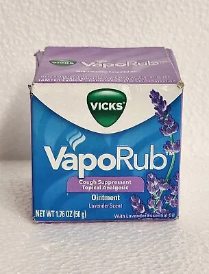 Vicks VapoRub Ointment Lavender Scent Chest Rub Cough Suppressant 1.76 EXP 01/24 • $4