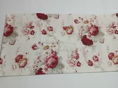 WAVERLY Garden Room Norfolk Vintage Rose Valance Red 78x18 • $19