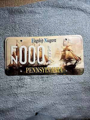 Pennsylvania Flagship Niagara Tall Ship Sample License Plate FN 000 • $29.99