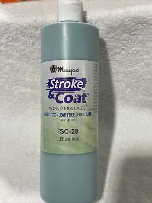 Mayco Stroke & Coat Wonderglaze Glaze Blue Teal SC-28 16oz • $19