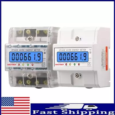 100A Electric Meter KWh Meter For Indoor 3 Phase 4 Wires Electricity Usage Meter • $28.50