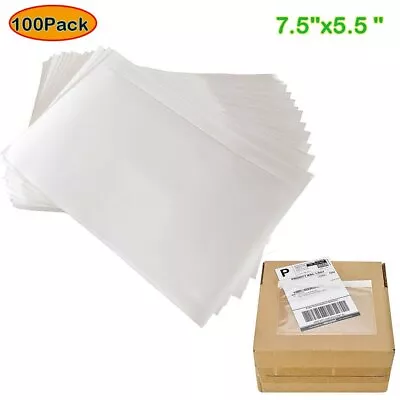 100 Pack Packing List Envelope 7.5 X5.5  Clear Self Seal Shipping Address Sleeve • $11.66