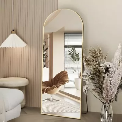 64  Gold Full-length Mirror Floor Mirror Wall Bedroom Mirror Stand Alloy Frame • $74.99