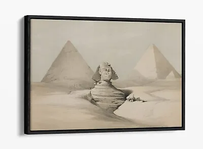 David Roberts The Great Sphinx -float Effect Canvas Wall Art Print • £24.99