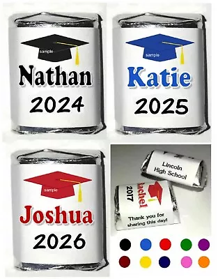 120 Graduation Candy Wrappers Party Favors Personalized ~ Many Colors • $8.99