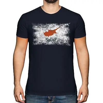 £10.95 • Buy Cyprus Distressed Flag Mens T-shirt Top Kypros Football Cypriot Gift Shirt