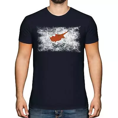 £9.95 • Buy Cyprus Distressed Flag Mens T-shirt Top Kypros Football Cypriot Gift Shirt