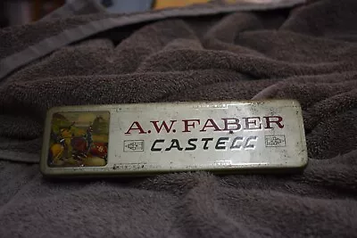 VTG TIN OF 12 A.W FABER CASTELL DRAWING 9000 H PENCILS SHARPENED Unused • $19.95