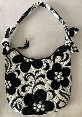 Vera Bradley Black White Night And Day Floral Shoulder Strap Purse Bag Handbag  • $24.99