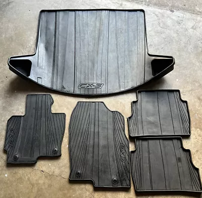 2013-2016 Mazda CX-5 Floor Mats And Cargo May OEM Rubber 0000-8B-R12 0000-8D-RO1 • $199.99