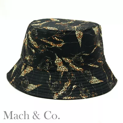 Bucket Hat Wide Brim Print Fishing Cap Polyester Packable Reversible Unisex • $12.88