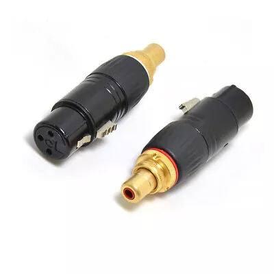 2pcs XLR Female To RCA Female HIFI Cable Adapter Gold Plated Balanced Connector • £11.99