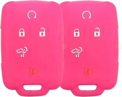 2x New Key Fob Remote Silicone Cover Fit For Select GM Vehicles - Pink  • $33.25