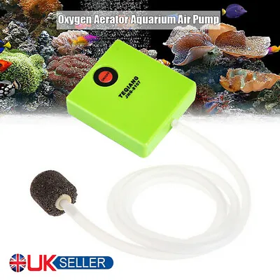 £8.95 • Buy Oxygen Aerator Aquarium Air Pump Fish Tank Air Stone Battery Operated With Tube