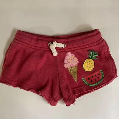 Vintage Havana Girls Shorts Red Pineapple Ice Cream Watermelon Summer  S 7 8 • $14.99