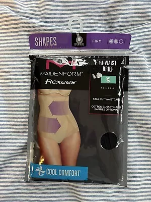 Maidenform Flexees Shapewear Hi-Waist Brief Cool Comfort Black Sz S • $8.99