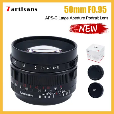$179 • Buy 7artisans 50mm F0.95 APS-C Portrait MF Lens For Canon Nikon Sony Fuji M43 Camera
