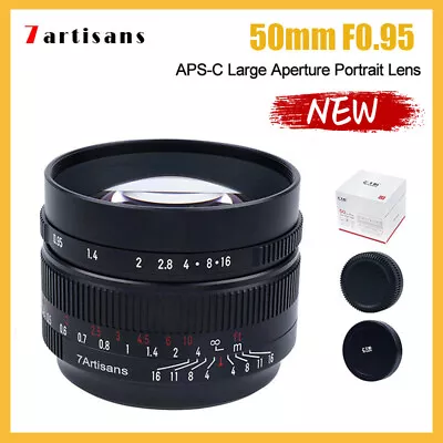 7artisans 50mm F0.95 APS-C Portrait MF Lens For Canon Nikon Sony Fuji M43 Camera • $172