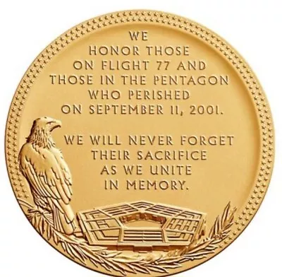 2014 Fallen Heroes Of VA 1.5 Inch Bronze Medal Honors The Pentagon Victims 9/11  • $44.99