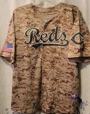 Majestic Cincinnati Reds Joey Votto Digital Camo Jersey Size 54 • $40