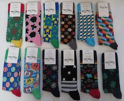 Happy Socks Men's Classic Crew Sock Shoe Size 10 - 13 Soft Cotton 1 Pack  • $9.99