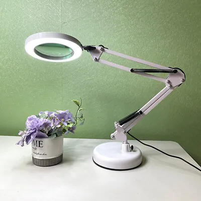 10X Magnifying Glass Desk Light Magnifier LED Lamp Reading Lamp W/Clamp Base • $24.39