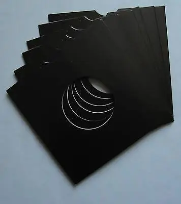 7  BLACK CARD RECORD SLEEVES - (pack Of 25) • £7.99