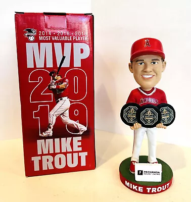 Mike Trout 3x MVP Award 2021 California Angels Bobblehead SGA • $39.95