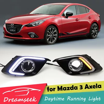For Mazda 3 Axela 2014 2015 Drl Led Daytime Running Light Fog Lamp W Turn Signal • $89.99