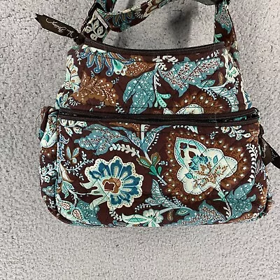 VERA BRADLEY Bag Medium Java Blue Paisley Retired Purse Shoulder Strap • $16.19