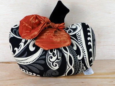 $48 • Buy Woof & Poof Halloween Autumn Fall Blk/Wht Fabric Pumpkin Plush Pillow 10  2015