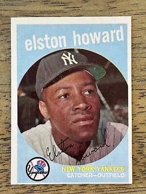 Elston Howard 1959 Topps Baseball #395 New York Yankees EX-MT SHARP! • $8