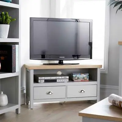 Living Room Furniture Grey Oak Wood Coffee Console TV Stand Solid Bookcase Unit • £74.99