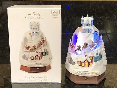 2012 Hallmark Keepsake Merry Christmas To All Ornament Light Sound Motion WORKS • $40.80