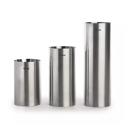 £12.99 • Buy Stainless Steel Wine Measures Set 125ml, 175ml & 250ml Measuring Thimbles M&W