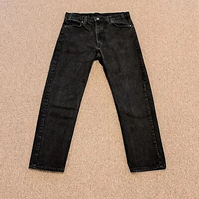 Vintage Levi's 505 Orange Tab Jeans Mens Size 36x32 Straight Leg Black Denim USA • $49.99