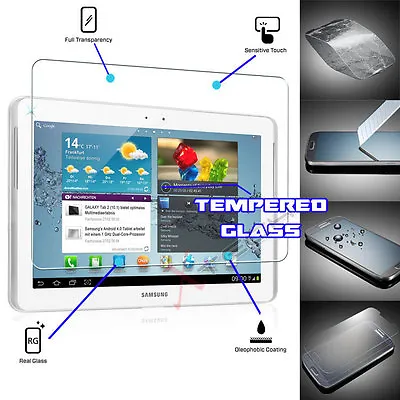 £4.95 • Buy 100% TEMPERED GLASS Screen Protector For Samsung Galaxy Tab 2 10.1 P5100 P5110