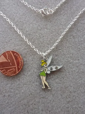 £4.99 • Buy Tinkerbell Fairy Enamel Charm Pendant Necklace 16  Birthday Gift Present # 150