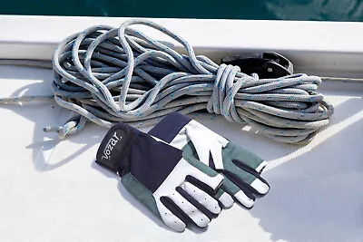 Amara Leather SAILING GLOVES/YACHTING GLOVES/BOAT ROPE GLOVES/FULL FINGER • £10.99