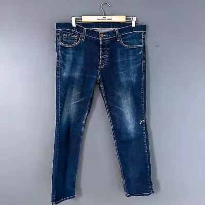 Mens Hollister Indigo Blue Stretch Denim Skinny Jeans Size W36 L32 • £1.99
